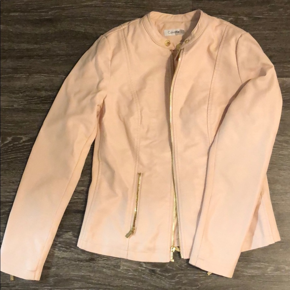 Calvin Klein Pink Leather Jacket
